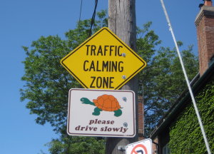 señal de tráfico en Cabbage Town