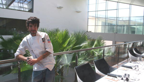 Jesús Ramiro en el restaurante Zarabanda