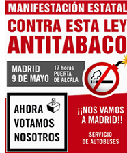 Manifestación anti Ley Antitabaco