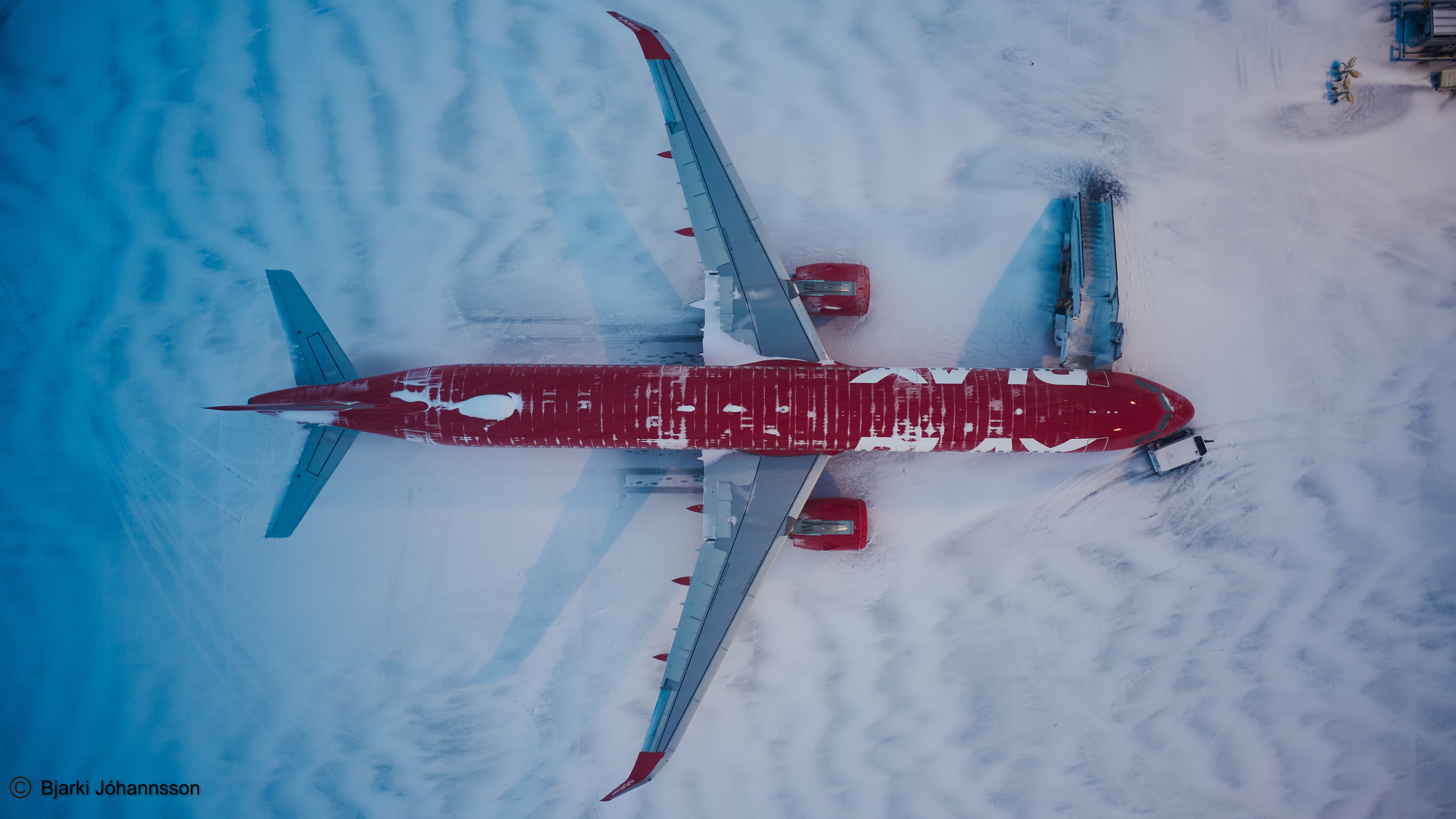 avión nieve